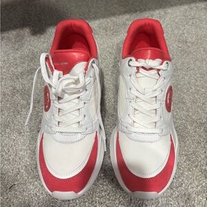 Michael Kors Hot Pink & White Logo Sneakers